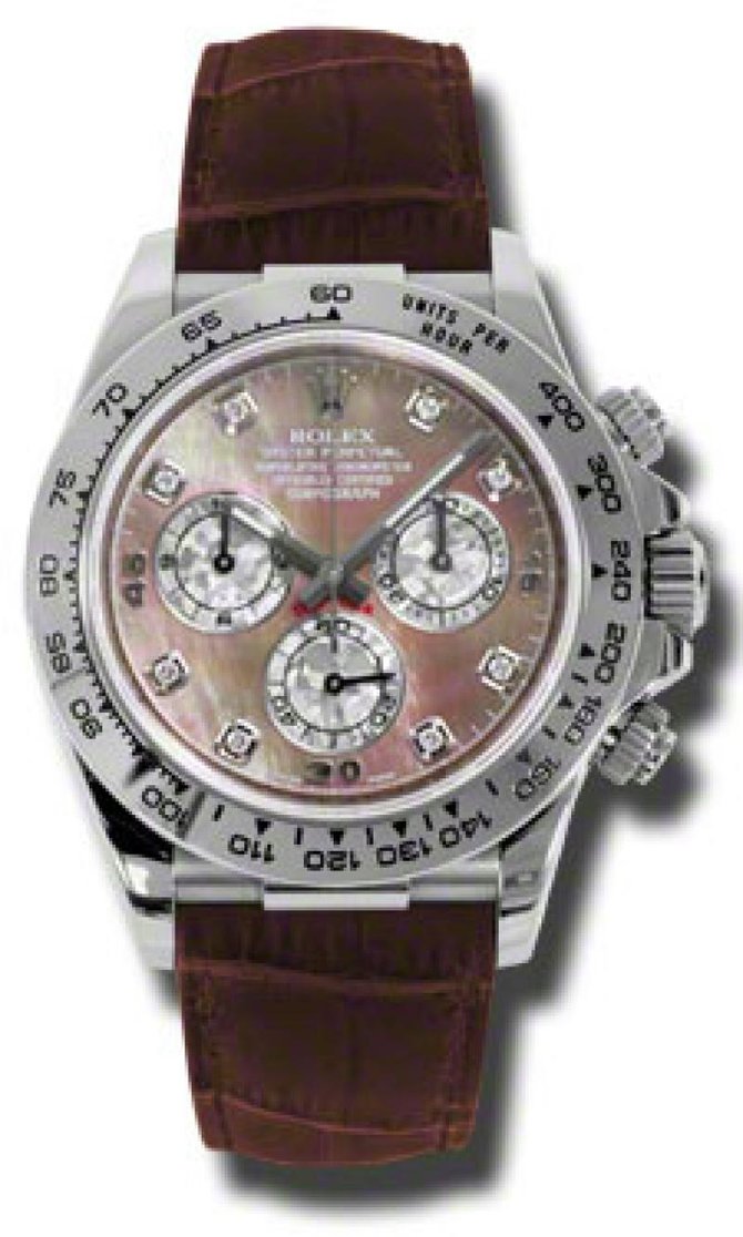 Rolex 116519 dark pearl dial diamonds Daytona Cosmograph - фото 1