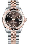 Rolex Часы Rolex Datejust Ladies 178341 Chocolate Jubilee 31mm Steel and Gold Everose