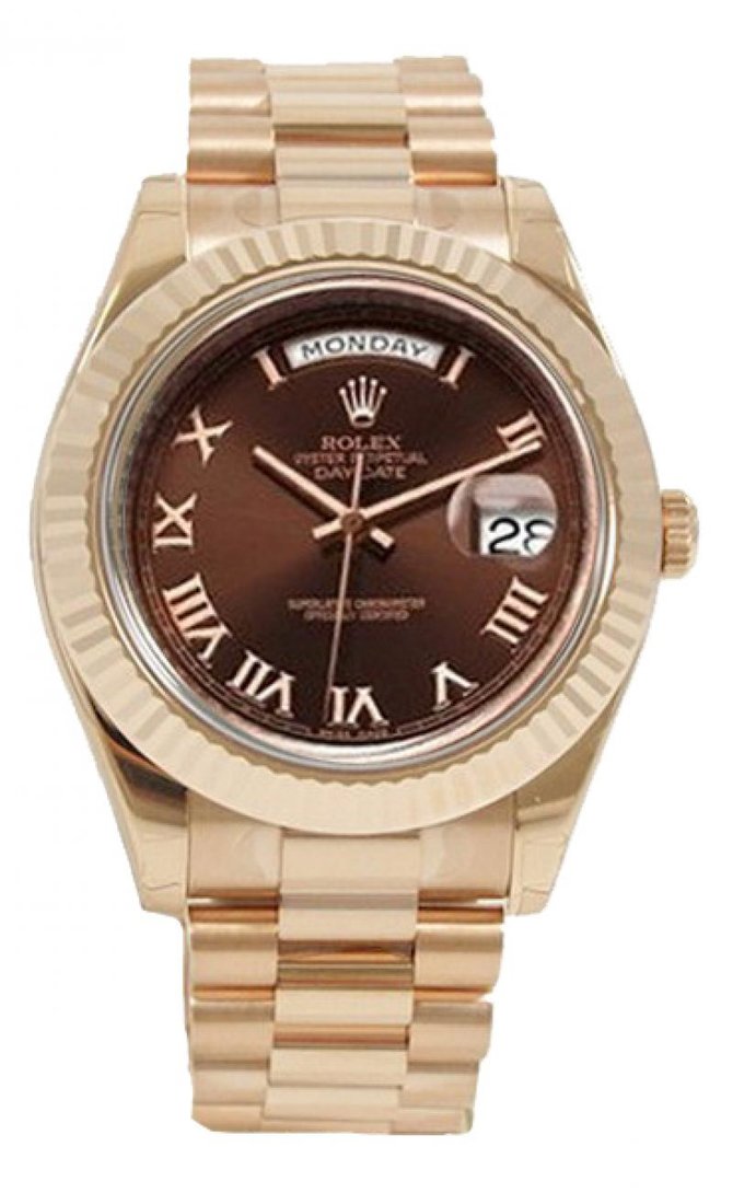 Rolex 218235 chocolate Day-Date Everose Gold - фото 1