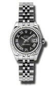 Rolex Datejust Ladies 179174 bksbrj 26mm Steel and White Gold