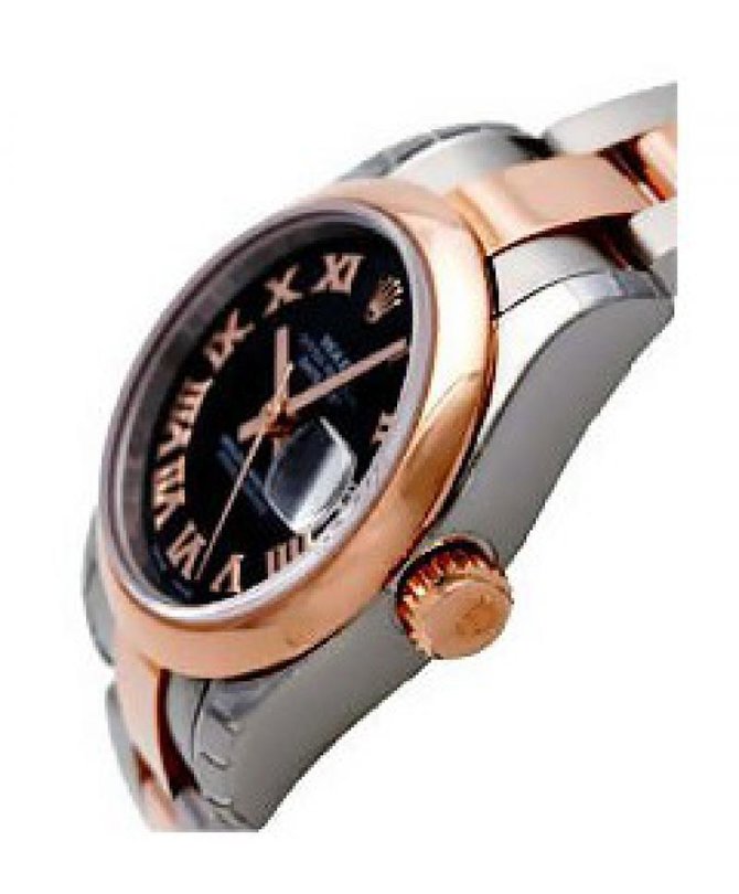 Rolex 179161 Black Datejust Ladies 26mm Steel and Everose Gold - фото 2