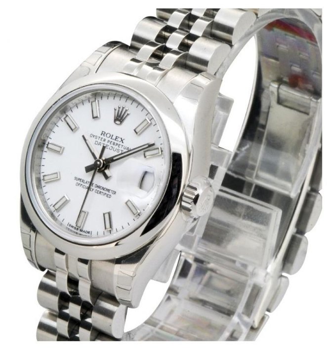 Rolex 179160 White Datejust Ladies 26mm Steel - фото 3