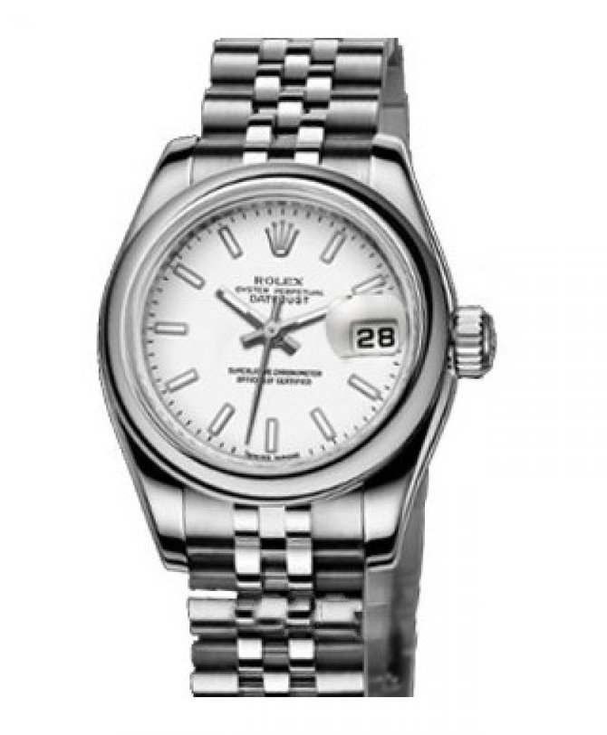 Rolex 179160 White Datejust Ladies 26mm Steel - фото 1