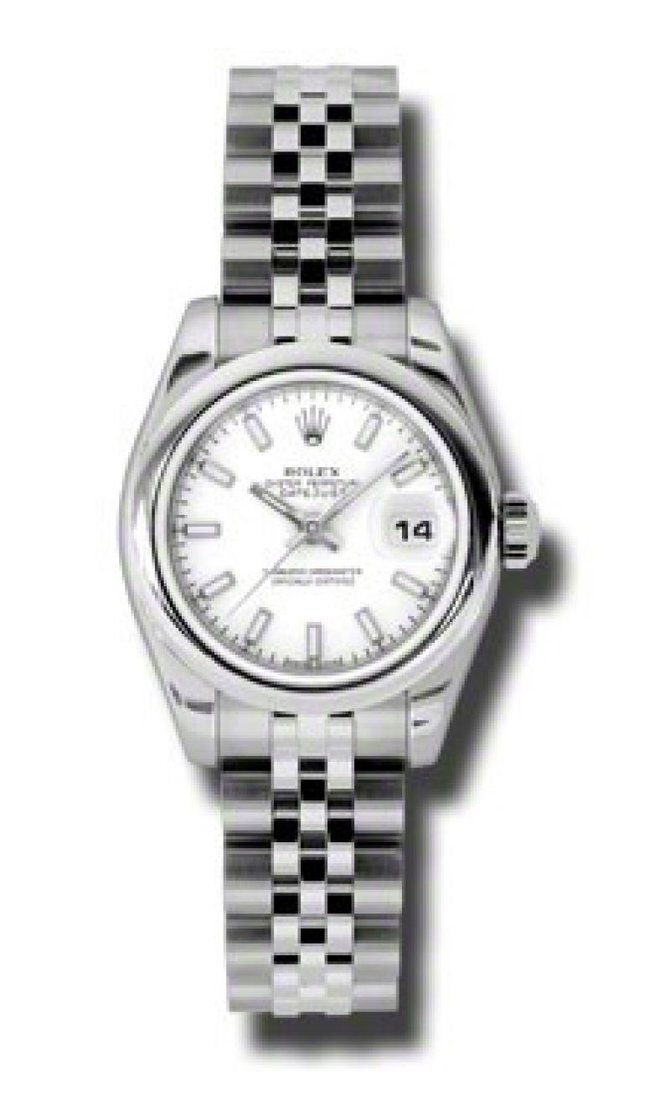 Rolex 179160 White Datejust Ladies 26mm Steel - фото 4