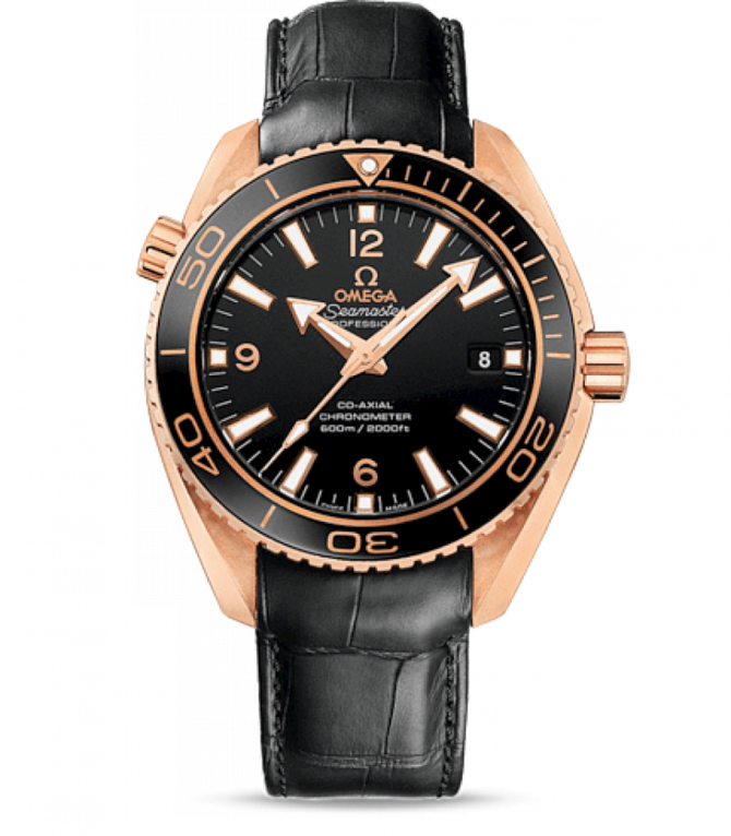 Omega 232.63.42.21.01.001 Seamaster Planet ocean GMT 600m Ceragold - фото 1