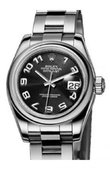 Rolex Datejust Ladies 179160 Black 26mm Steel