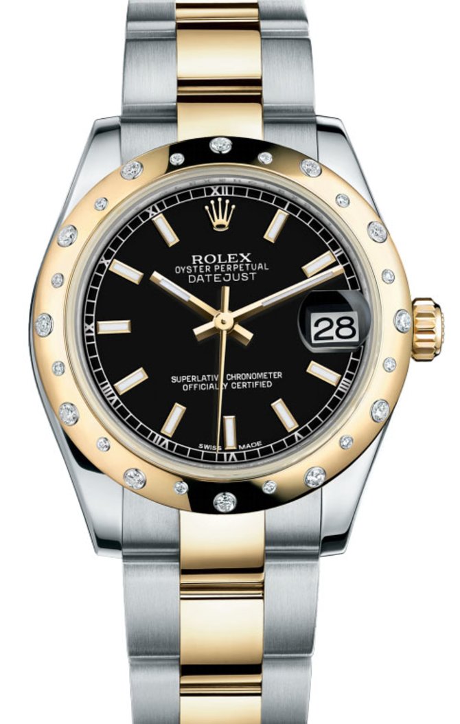 Rolex 178343 bkio Datejust 31mm Steel and Yellow Gold
